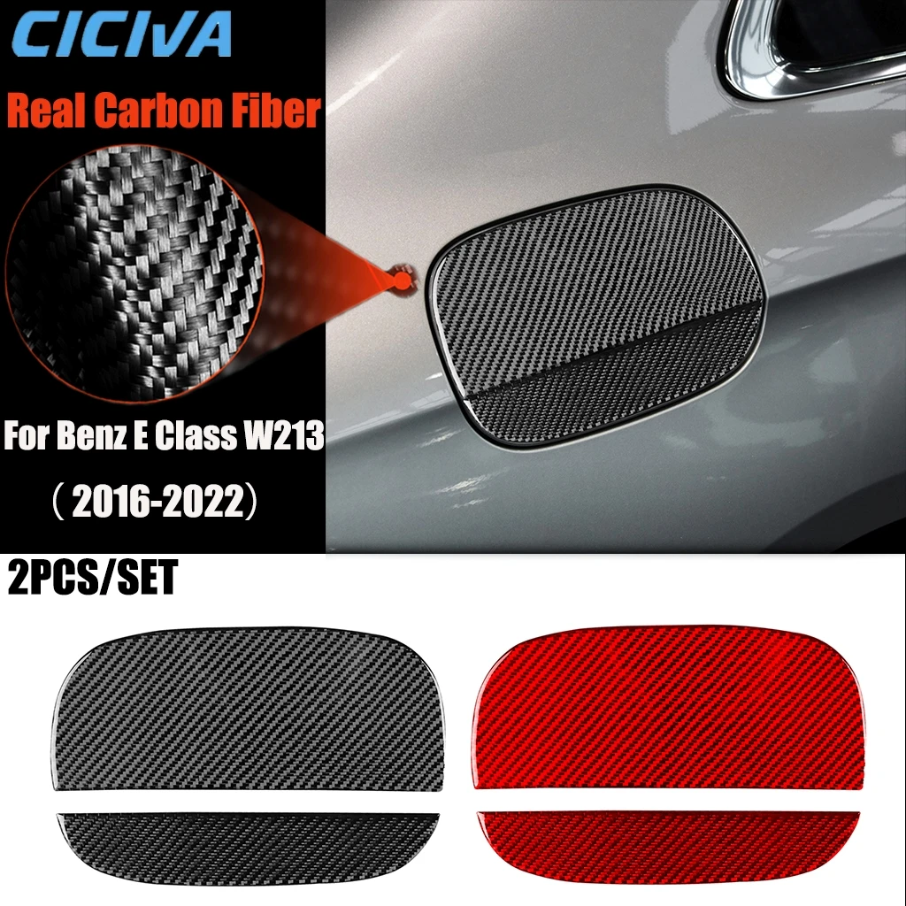 

Carbon Fiber Car Accessories Fuel Gas Cap Panel Modified Exterior Trim Cover Sticker For Mercedes Benz E Class W213 2016-2022