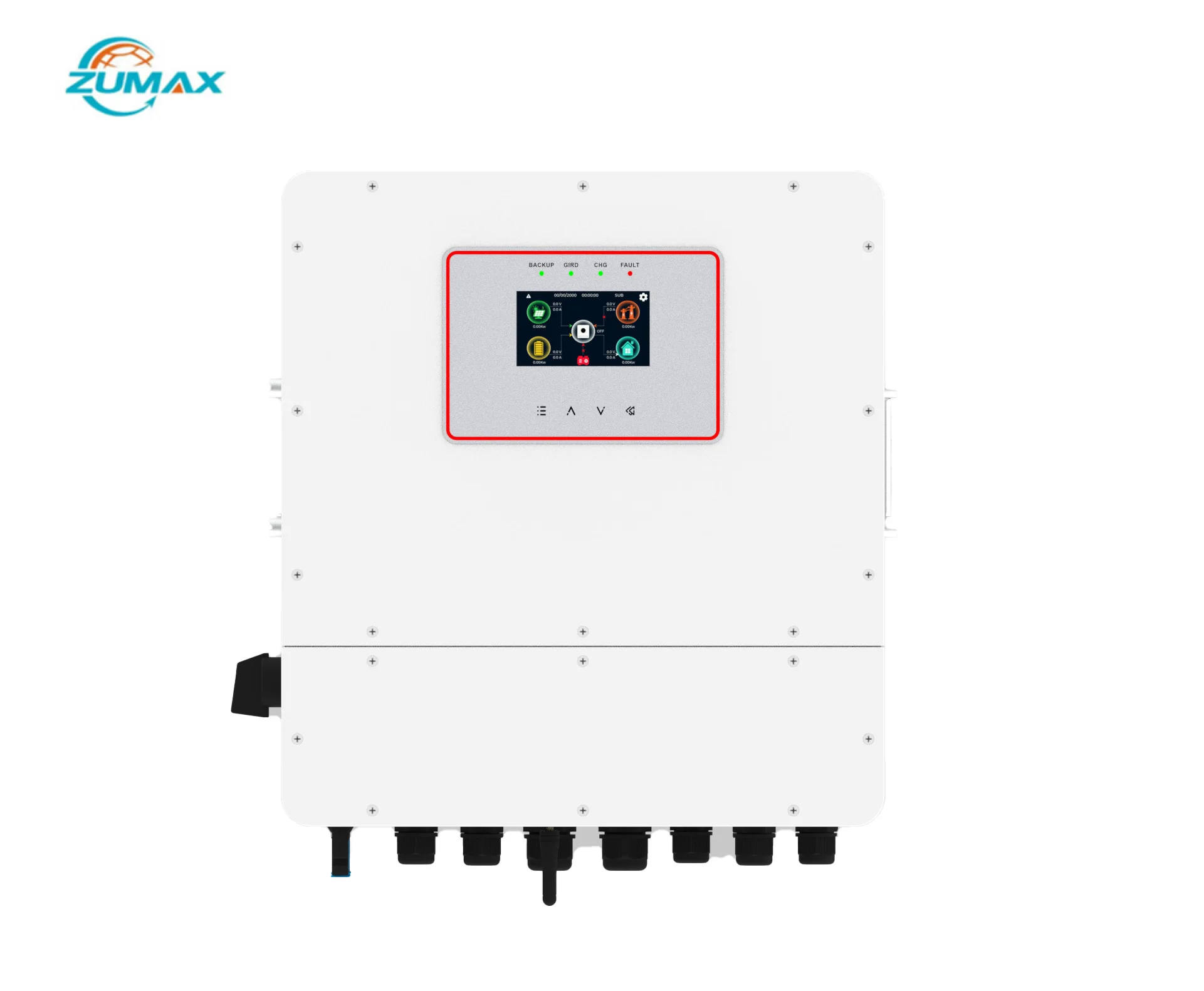 6KW 8KW 10KW 12KW IP65 Hybrid Solar MPPT Inverter Parallel Function LED AC Pure Sine Wave Output Home Use WiFi