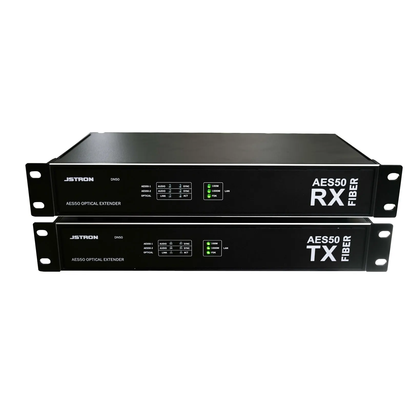 【HOT】DN50 2-Channel AES50 Optical Fiber Extender + Gigabit Transceiver 2-IN-1 Tuning Light Transmission Device