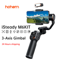 Hohem-iSteady M6 Kit Gimbal for Smartphone 3-Axis Gimbal Foldable Holder Selfie Tripod for iPhone and Android Stabilizer