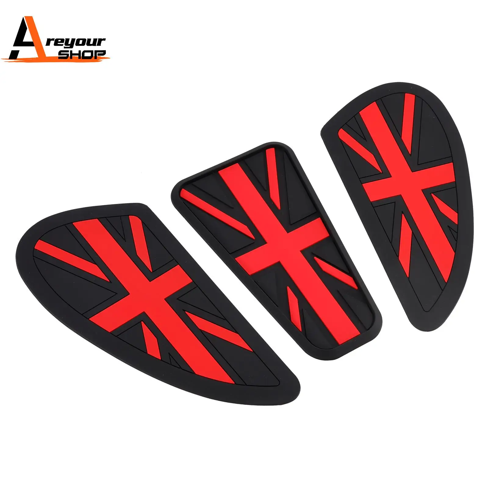 

Наколенники для бензобака-Union Jack-Red-Retro Cafe Racer Защитные накладки на бак