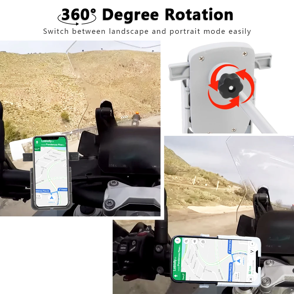 Motorcycle Phone Holder 360 Rotation Cellphone Stand For Yamaha XVS 125 250 400 650 1100 Drag Star XVS 950 1300 Midnight Star view 3