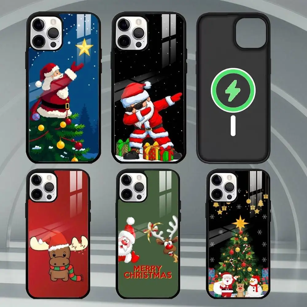 

C-Cartoon C-Christmas Phone Case For iPhone17,16,15,14,13,12,11 Plus,Pro Max Magnetic For Magsafe Wireless Charging