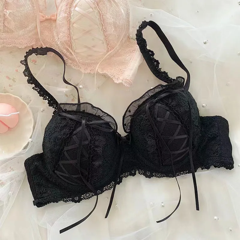 Bra Seksi Bergaris Mode Lingerie Push Up Perban Bra Wanita Bralette Dapat Disesuaikan Nirkabel Nyaman Pakaian Dalam Anak Perempuan Intim