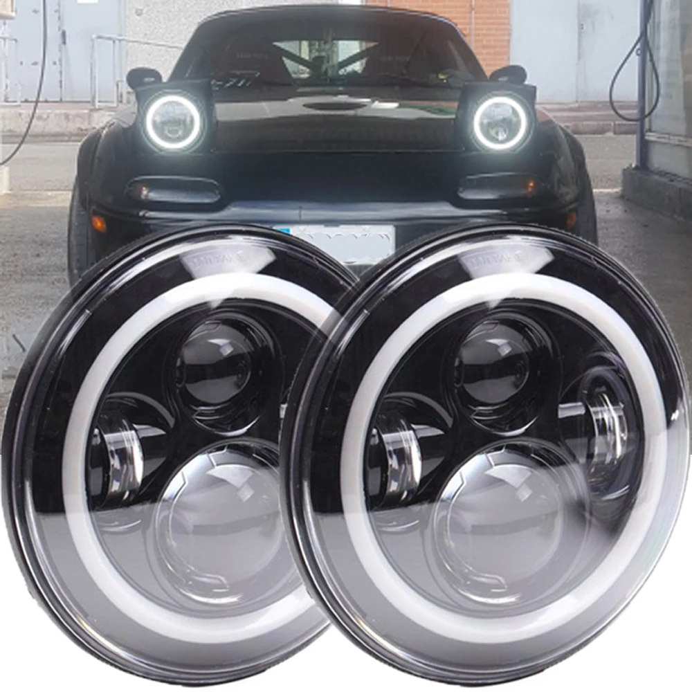 2X Car 7 Inch Led H…