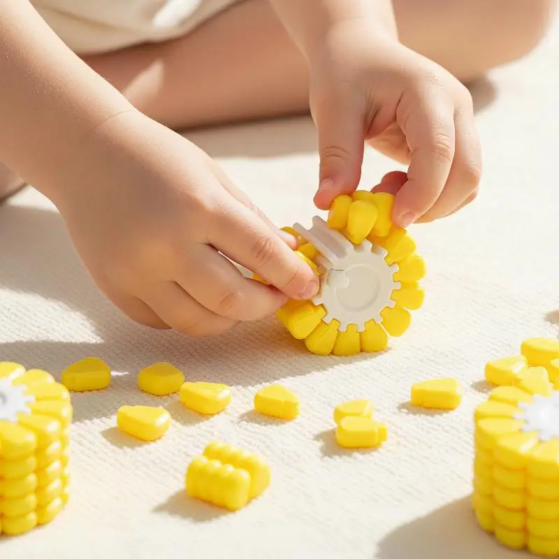 Portable 3D Printed PLA Corn Fidget Puzzle Toy Non-Toxic Stress Relief Sensory Toy for Kids Adults Office Desk Decor