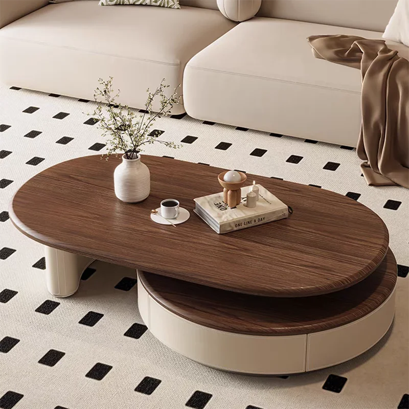 Oval Luxury Coffee Table Hardcover Clear Unique Center Round Coffee Table Nordic Floor Hotel Salontafel Voor Woonkamer Furniture