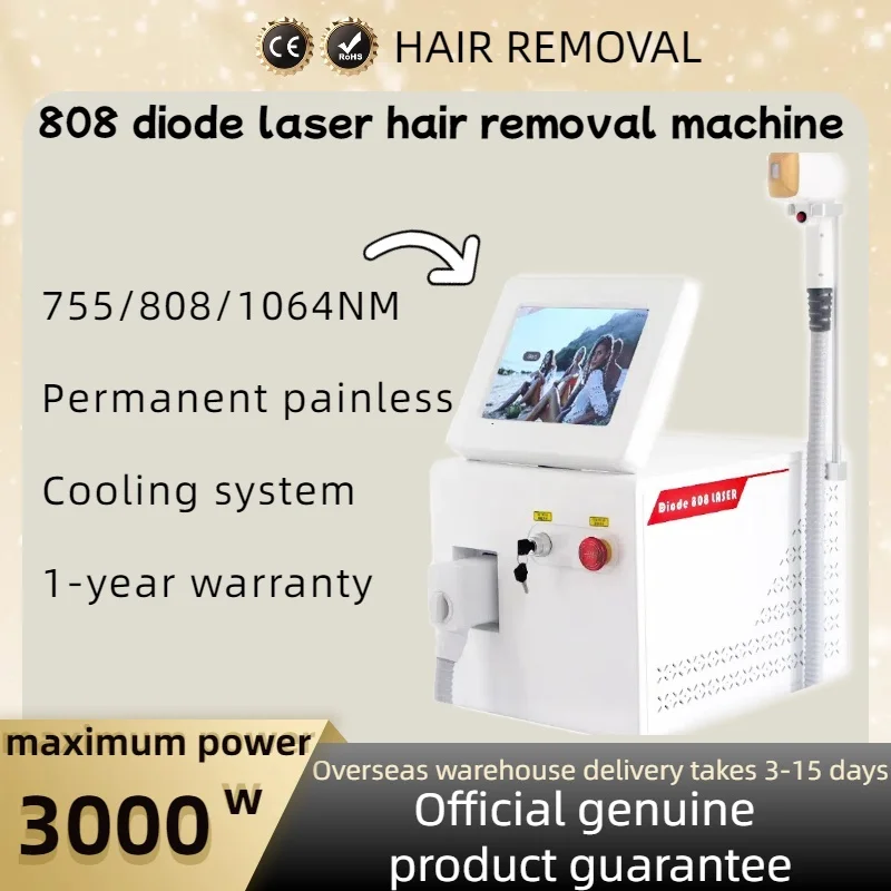 NEW High power Permanent 755nm 808nm 1064nm diode elight Permanent hair removal machine