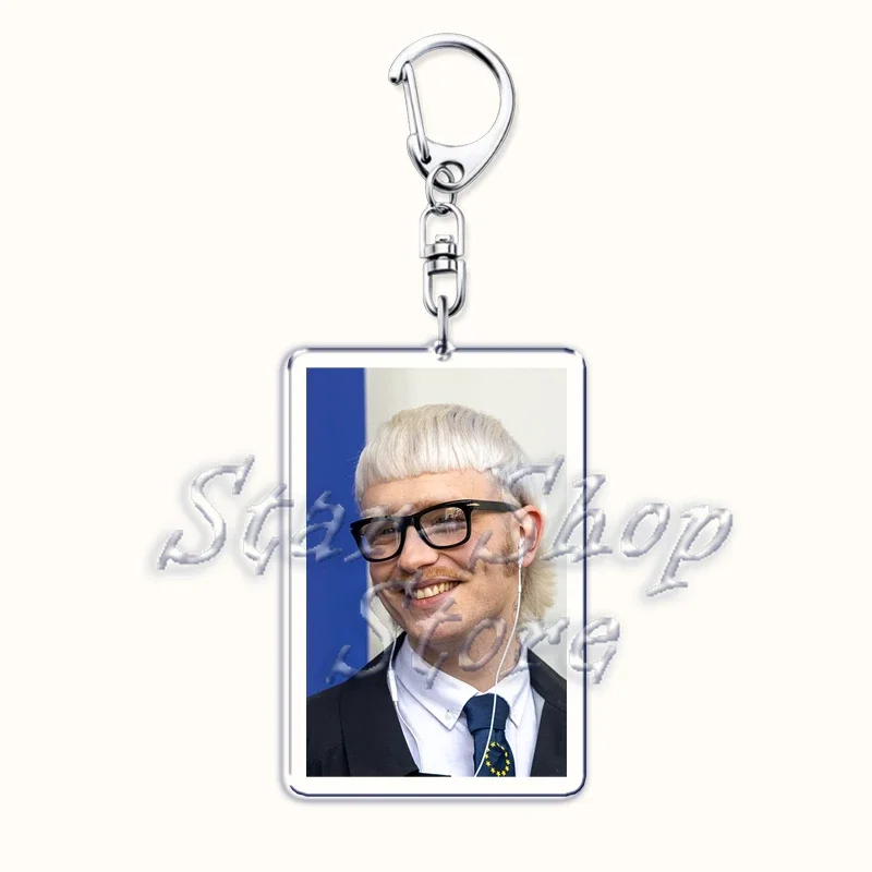 Popular Singer Joost Klein Keychains Eurovision Europapa Keyring for Accessories Bag Pendant Key Chain Jewelry Fans Lover Gift