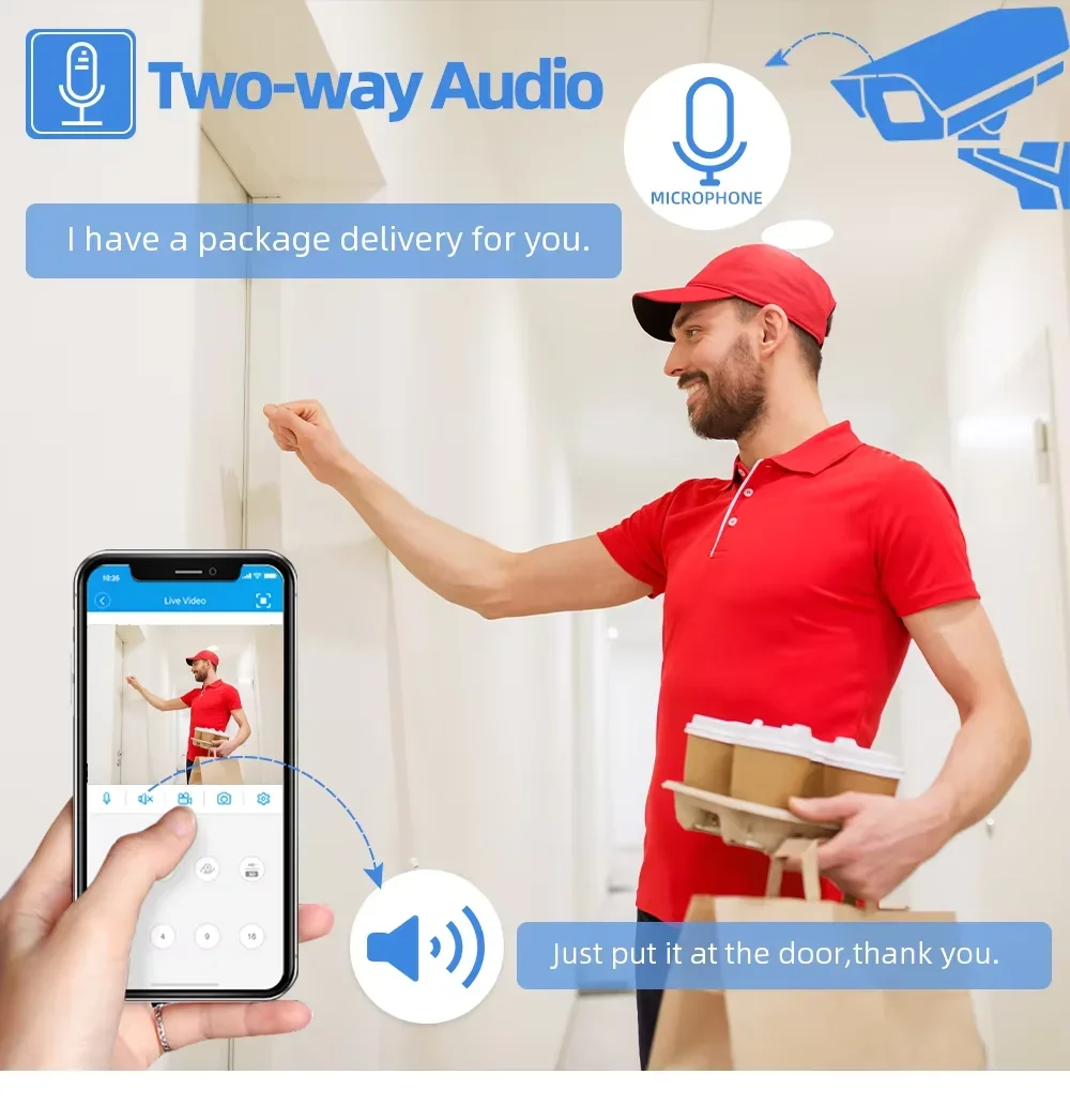 EseeCloud 16채널 5MP 불릿형 실외 CCTV 감시 세트 양방향 오디오 무선 와이파이 NVR 키트 16채널 가정용 보안 카메라 시스템