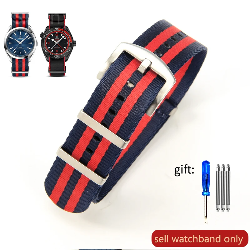 Hochwertiges Nylon-Uhrenarmband für Omega Seamaster 300 Water Ghost Party 20 mm 22 mm für Mido Rolex Tudor Militäruhrenarmband