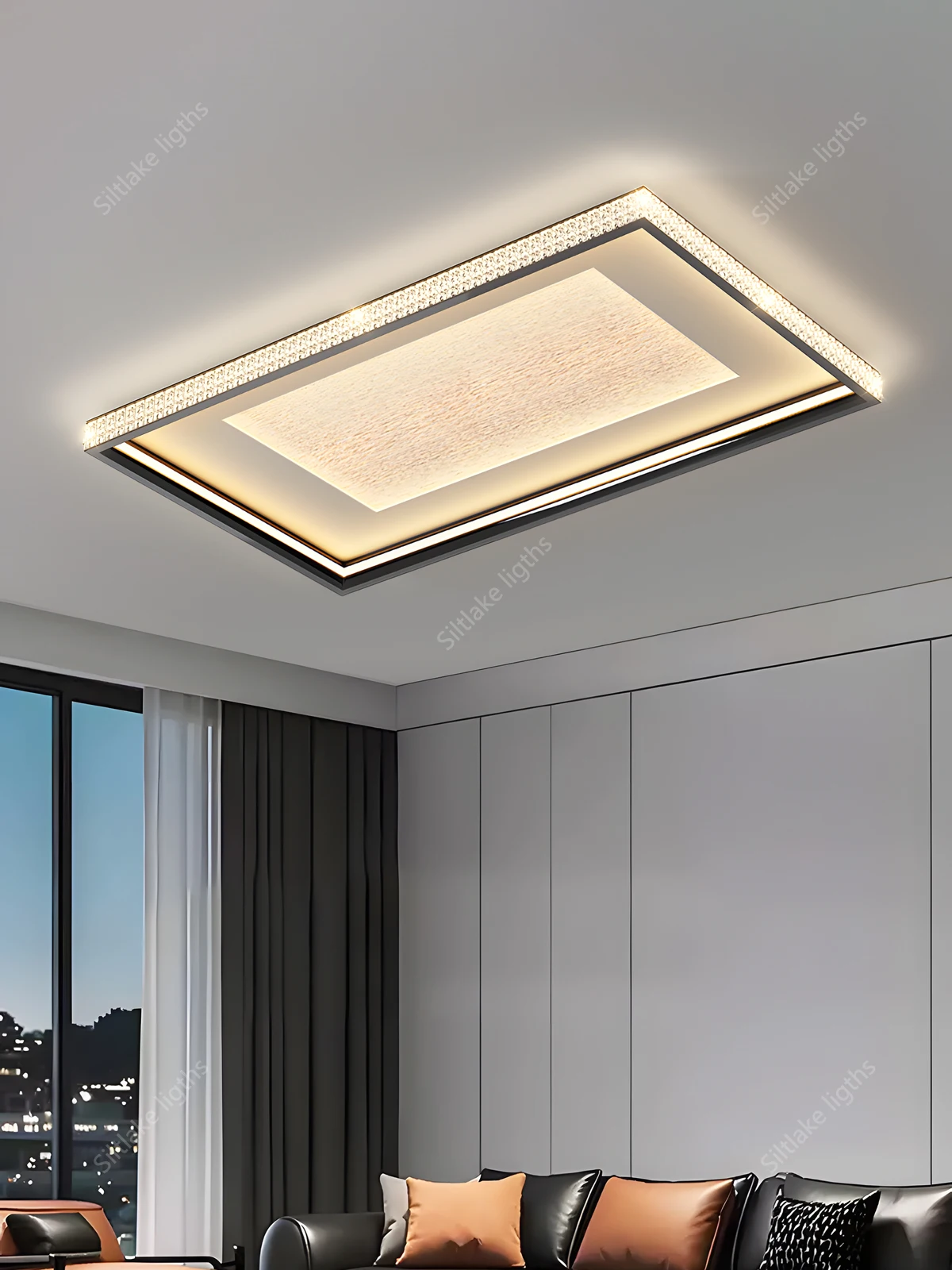 Modern design, simple and luxurious eye-protection ceiling lamp, suitable for master bedroom and living room ceiling lamp