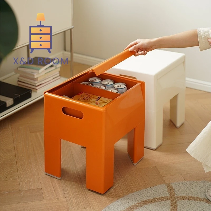XD Nordic Ins Home Small Stool Modern Simple Low Stool Home Storage Shoe Changing Stool Designer Sedentary Small Chair