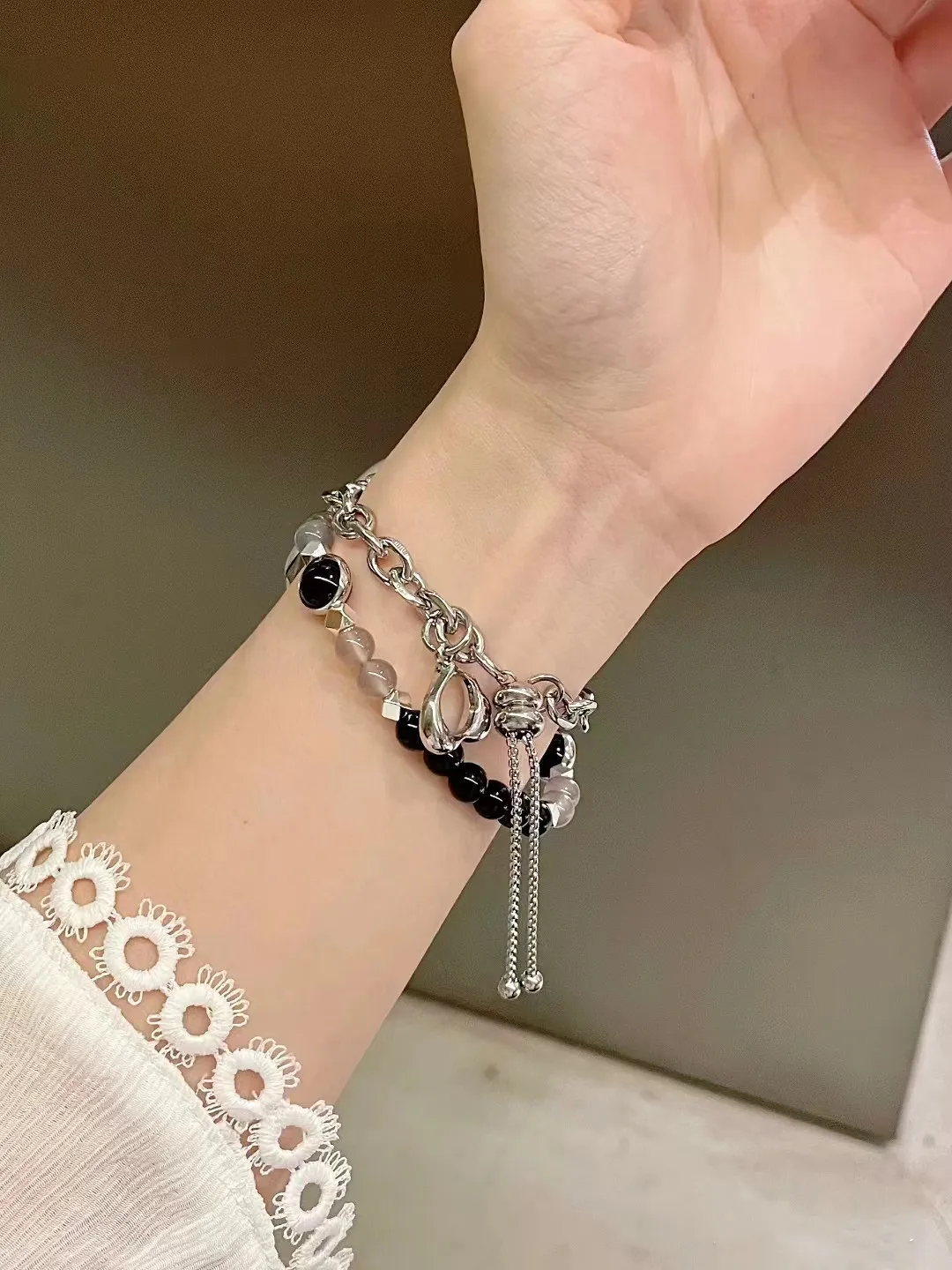 Tali jam tangan untuk iWatch, tali rantai mutiara untuk iWatch 42/38mm 49Ultra 41/45mm 8SE 7 6 5 4 3 2 1 perhiasan gelang wanita untuk iWatch 40/44mm