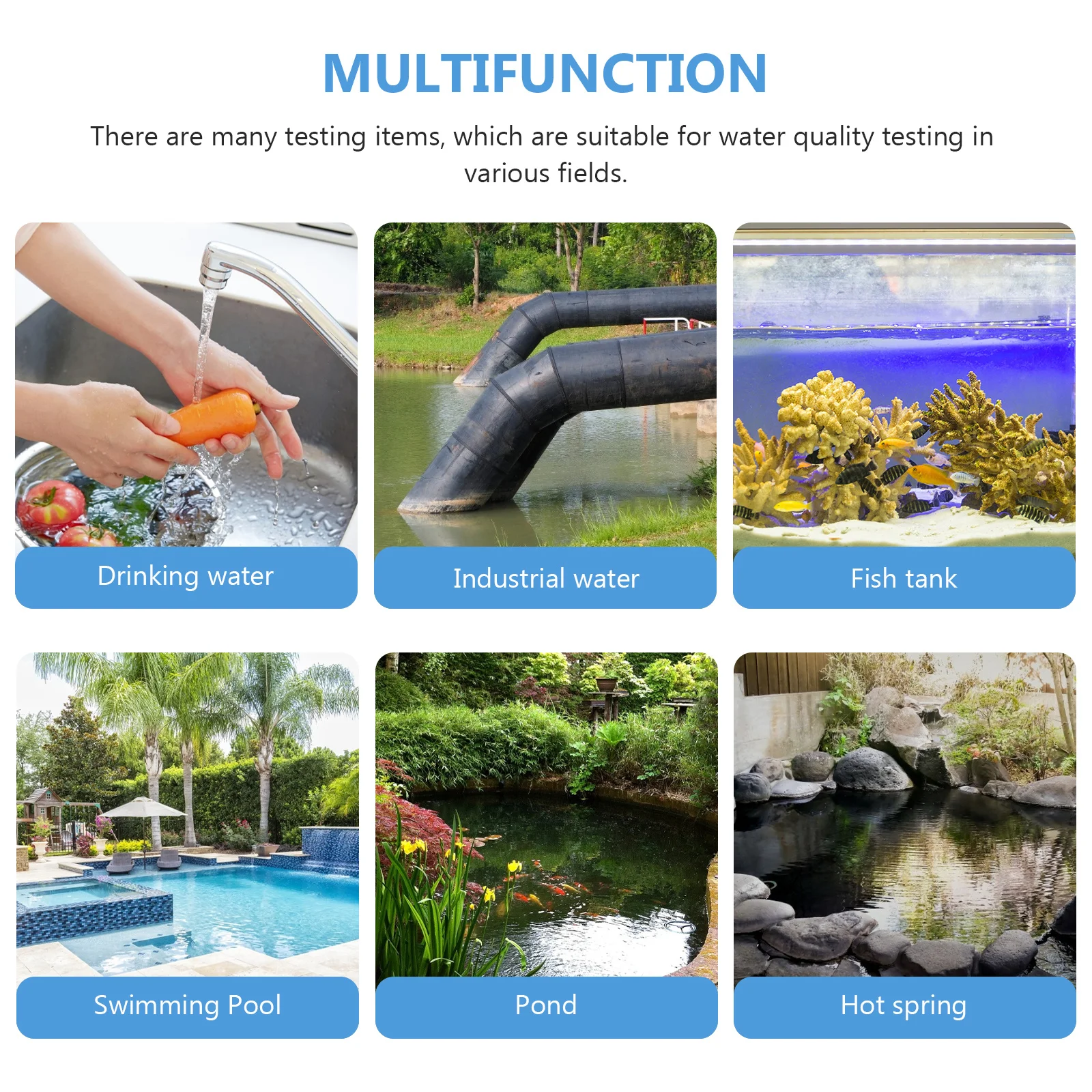 

50Pcs Pool Test Strips Easy Operate Water PH Aquarium Swimming Tub Testing Supplies Test Strips Pool Testing Kit