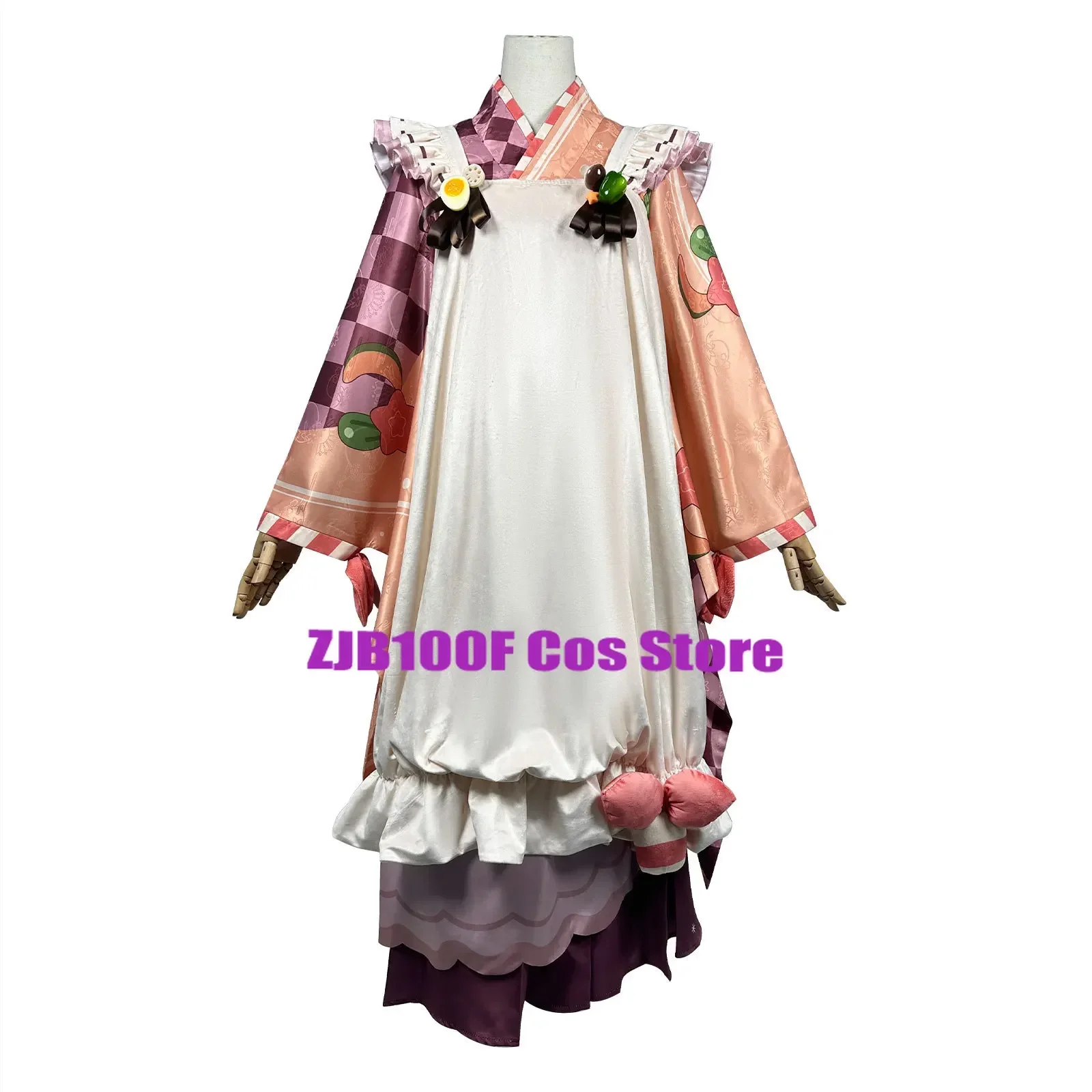 Disfraz de Anime de Snow Cosplay para mujer, vestido de sirvienta, conjunto de peluca Kimono, traje de fiesta de Halloween, 2024