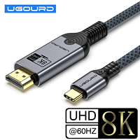 UGOURD USB C to HDMI2.1 Cable Type C to HDMI 8K 4K60HZ Adapter Thunderbolt 3 4 to HDTV 2.0 Converter Cable for iphone 15 MacBook