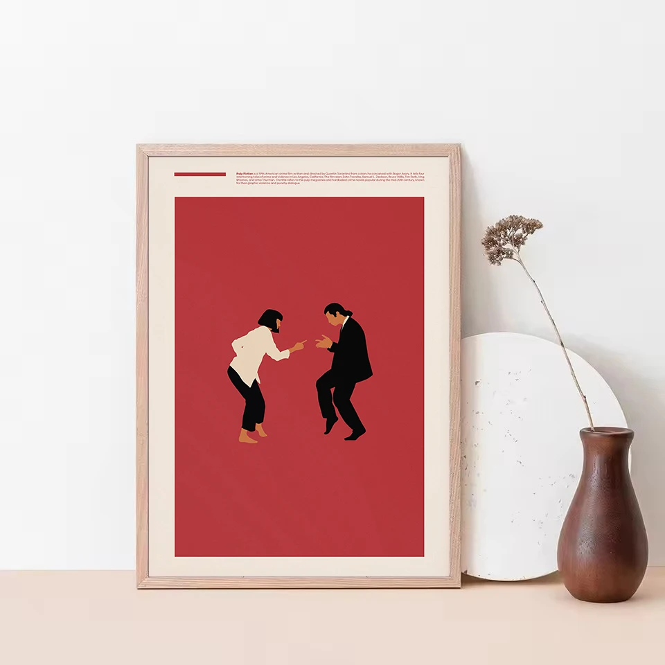 Minimalist Classic Movie Pulp Fiction,Fleabag,Whiplash Film Abstract Poster Wall Art Pictures Canvas Painting Home Dorm Decor