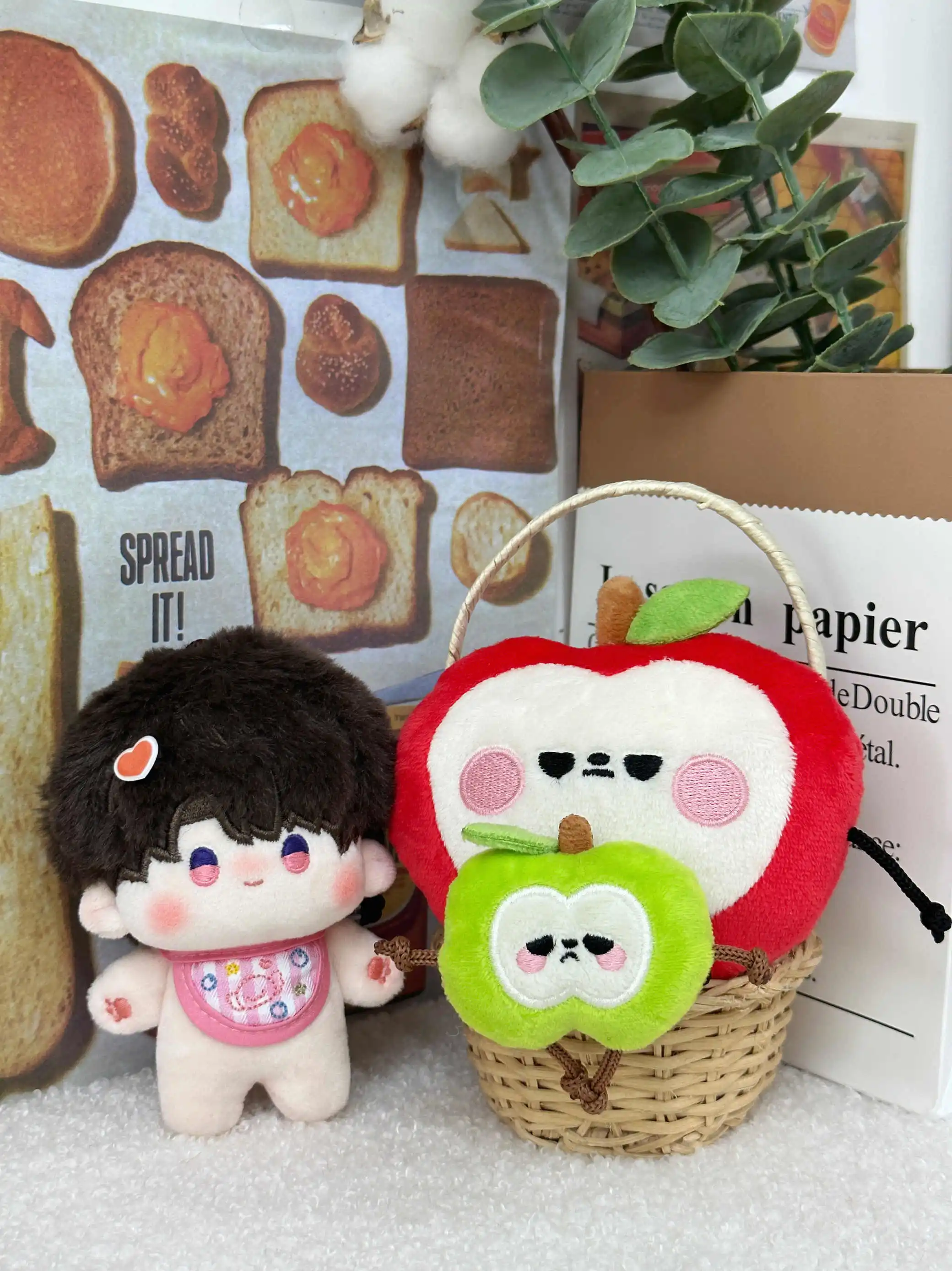 Game Caleb Xia Yizhou Love and Deepspace Cute Apple Cosplay Mini Doll Figures Keychain Pendant Decor Toy Anime Fans Xmas Gift