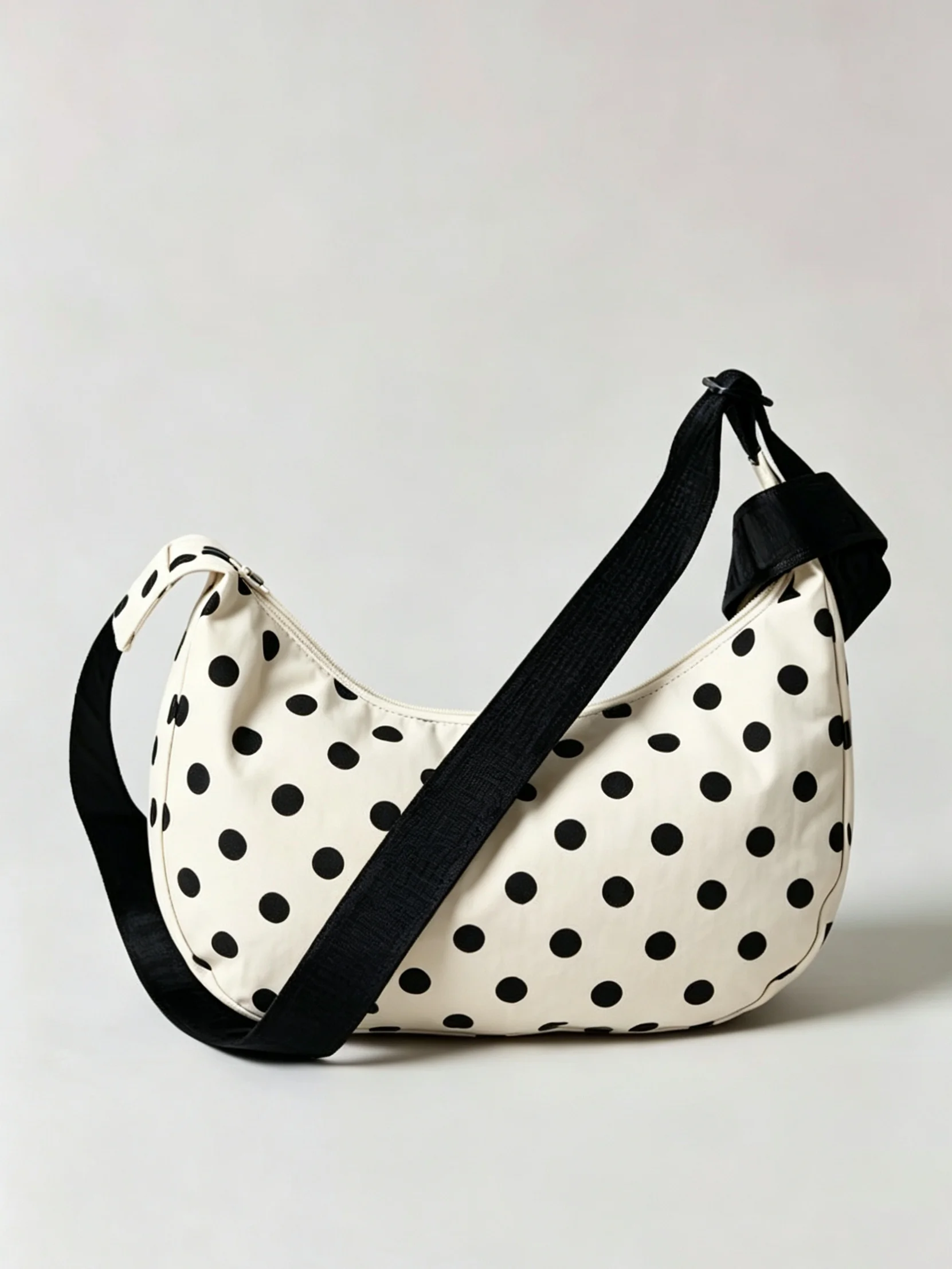 Mittlere Halbmond-Tasche für Damen im Alltagsstil, einfache lässige Umhängetasche der Luxusmarke, Freizeit-Outdoor-Umhängetasche für Damen – Detail 5