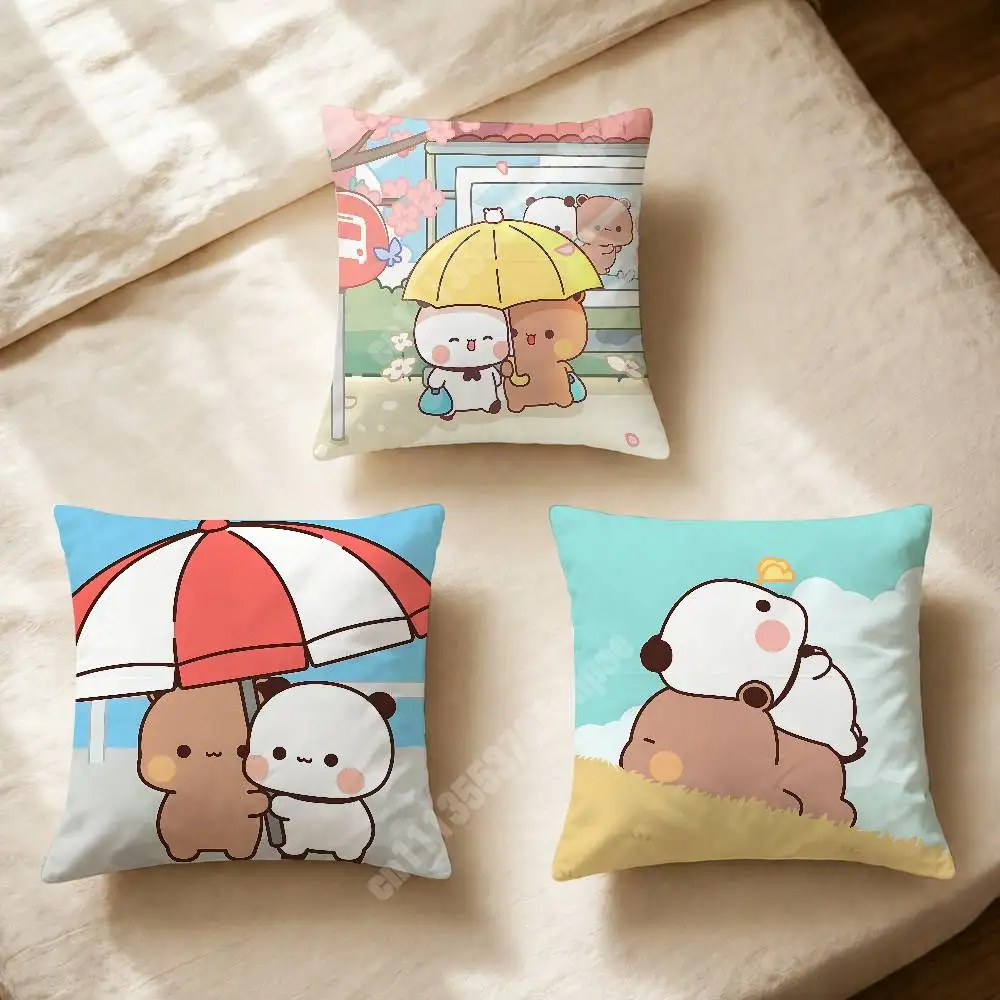 Cartoon B-Bubu D-Dudu Printed Pillow Cover Sofa Couch Bedroom Cinema Home Theater Decoration