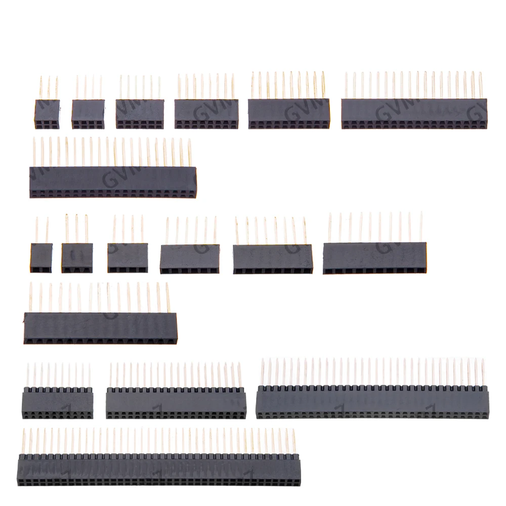2/3/4/6/8/10/15 Pin 2.54 mm Stackable Long Legs Femal Header For Arduino Shield 2x20P/2X20P gilding 2x10P/2X10P gilding