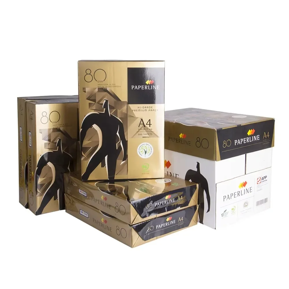 Wholesale Wood Pulp Paperline / Paperbase Gold Printing Paper White A4 Size 500 Sheets 70 75 80 Gsm Copy A4 Paper From Canada Su