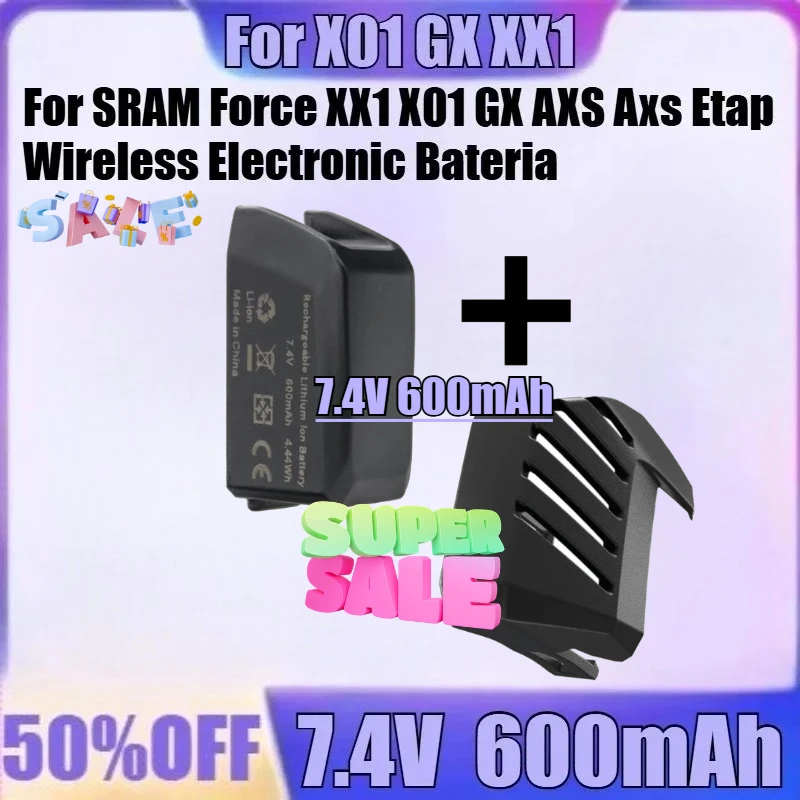 

7.4V 600mAh For SRAM Force XX1 X01 GX AXS Axs Etap Wireless Electronic Bateria Variable Speed Front and Rear 7.4V 600mAh Battery