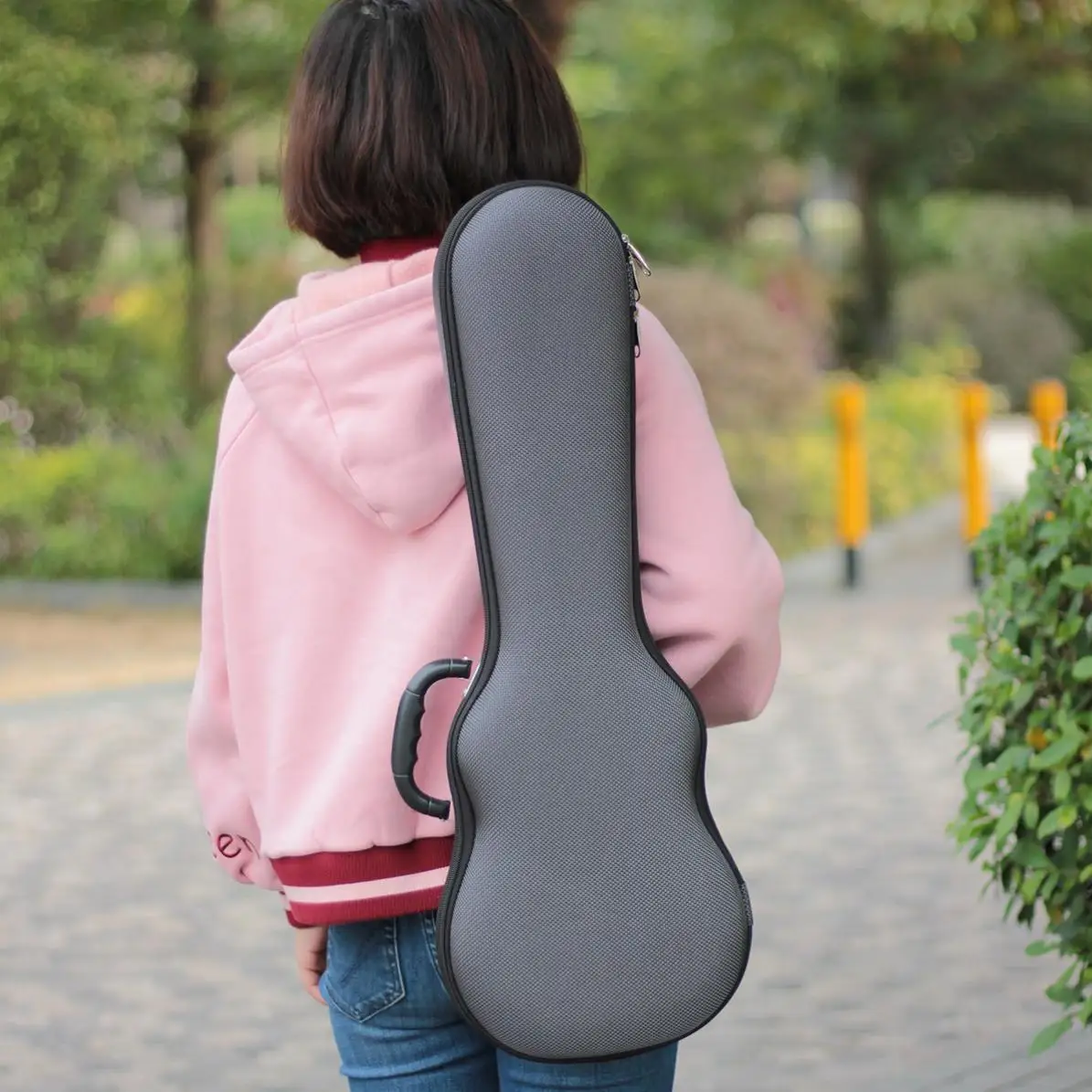 21 Inch Soprano Ukulele Bag Case EVA Hard Box Lightweight Pressure Proof Colourful Portable Backpack Ukelele Gig Bag