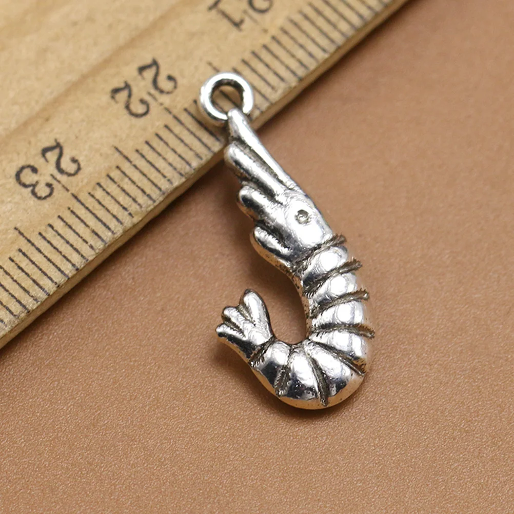 

20pcs Alloy Pendant Charms Diy Jewelry Making Accessories Necklace Earrings Keychain Decorative Shrimp Design Durable Stylish