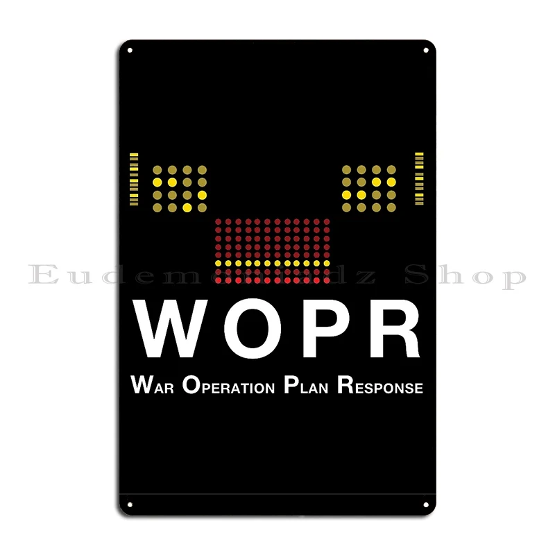 Wopr War Operation Plan Response Metal Signs Pub Funny Create Mural Wall Mural Tin Sign Poster