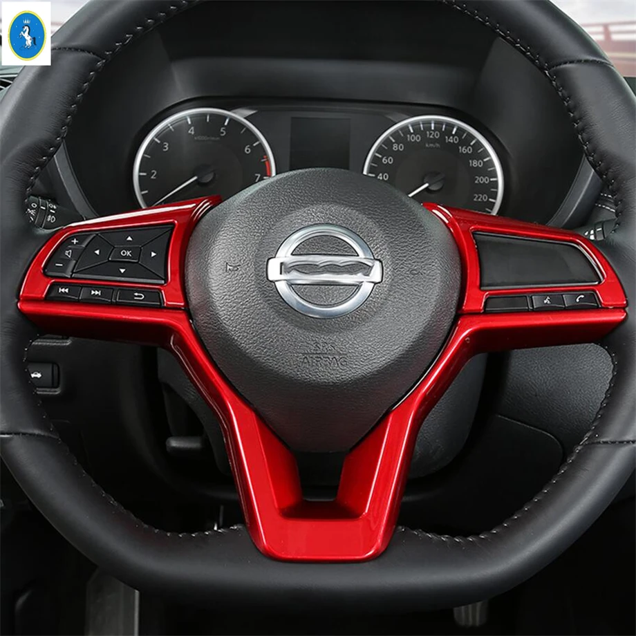 

For Nissan Qashqai J11 2017 2018 2019 2020 Matte / Red Car Steering Wheel Button Decor Frame Sticker ABS Accessories Cover Trim