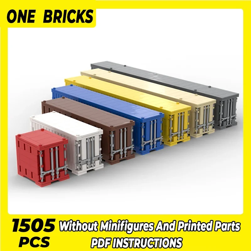 

City Cargo Model Moc Building Bricks Containers Of Various Lengths Technology Modular Blocks Gift Christmas Toy DIY Set Assembly