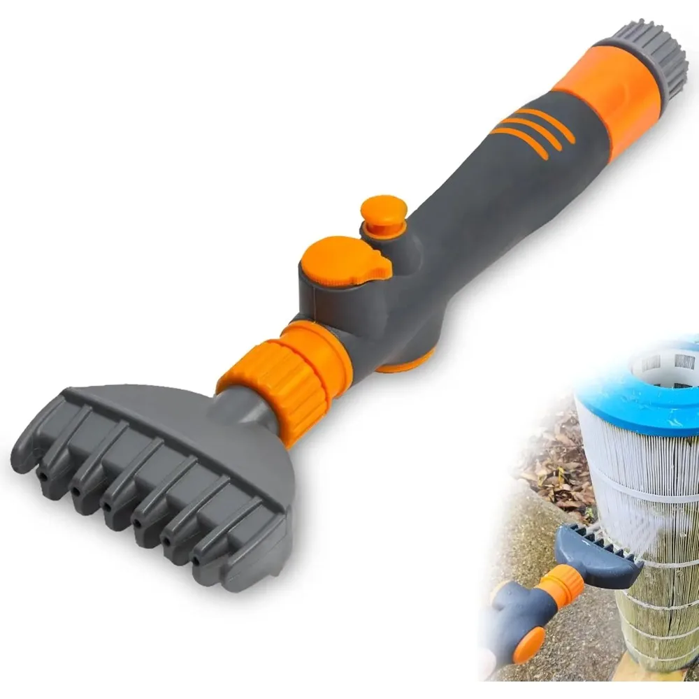Filter Cleaner for Hot Tub & Pool Cartridge Filter, Garden Hose Connector Compatible Pool Filter Cleaner