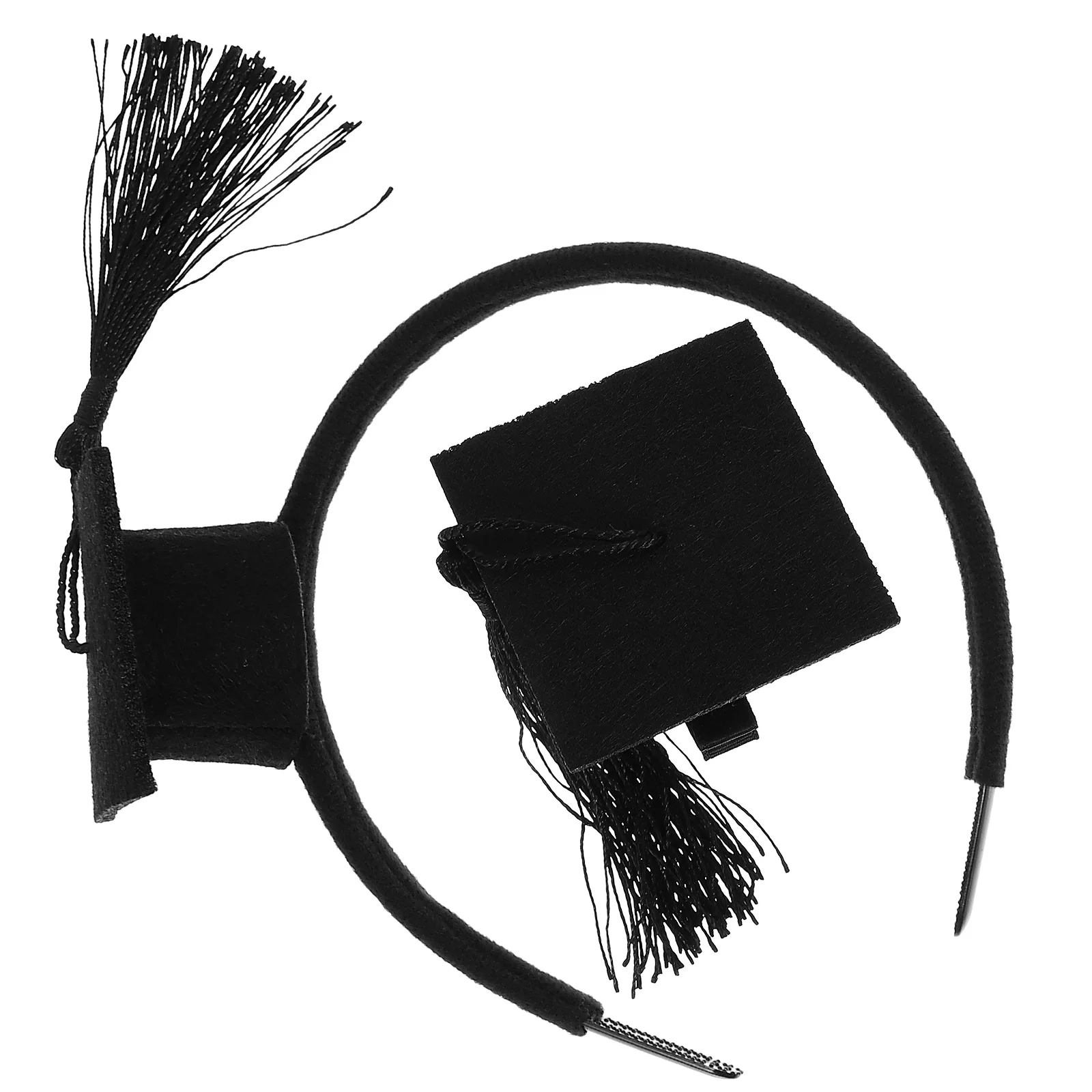 

2 pcs Doctor Hat Headbands Mini Graduation Theme Headdresses Hair Accessories Durable Plastic Felts Sturdy Lightweight Hair