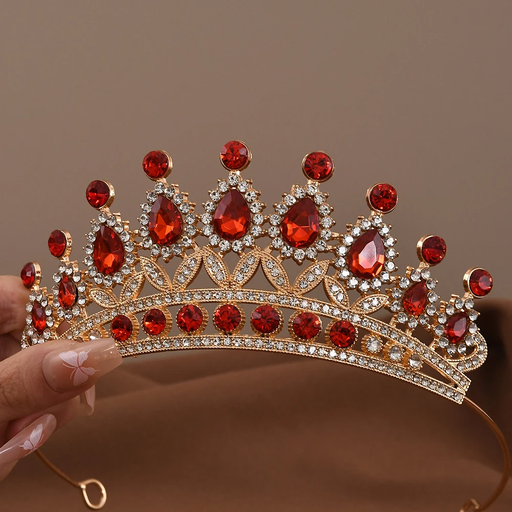 Crystal Crowns Leaf Shape Hair Comb Rhinestone Tiaras For Girls Bridal Wedding Birthday Party Children\'s Hair Accessories