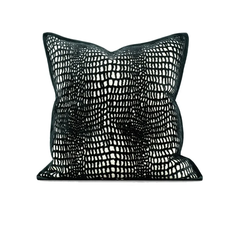 Black White Pillows 3D Snake Wave Cushion Case Modern Luxury 30x50 50x50 Decorative Pillow Cover For Sofa Chair Home Decorations