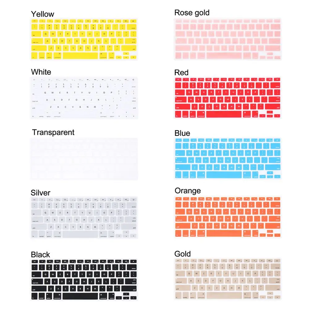 Sticker Film Silicone Candy Colors Keyboard Cover For Apple Macbook Pro Air 13
