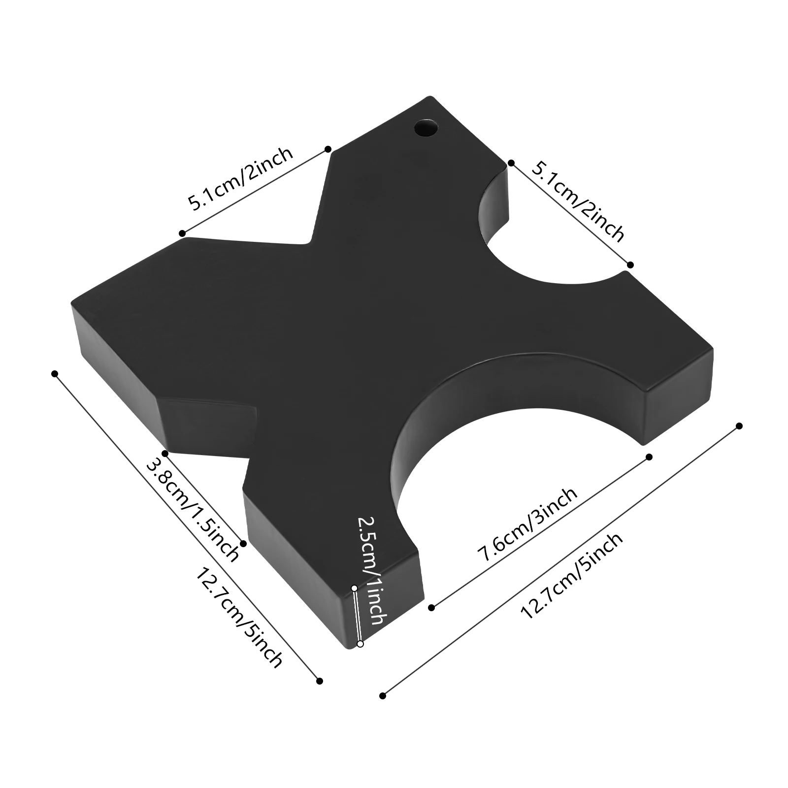 2PCS H-Shape Hydraulic Shop Press Plate 12.7*12.7*2.5cm Iron Arbor Press Plate H-Frame Shop Press Plate with Four Slot