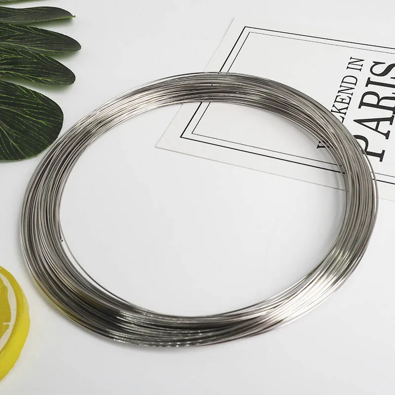 100Loops Silver Plated Round Memory Beading Steel Wire for DIY Cuff Bangle Bracelet Making Jewelry Findings Craft 115mm Big Size