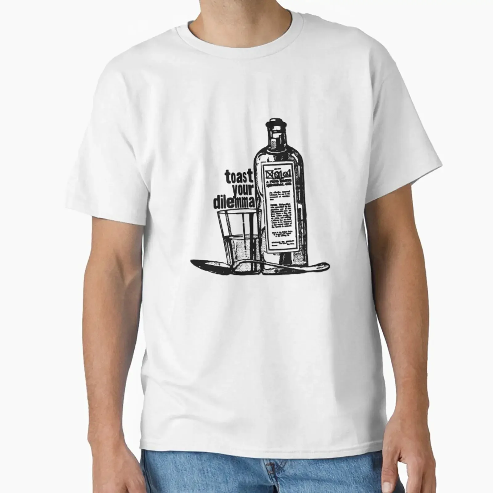 toast your dilemma designed and sold by tirelessmess vintage Washed Stylish graphic fashion Soft Casual Breathable Stretched