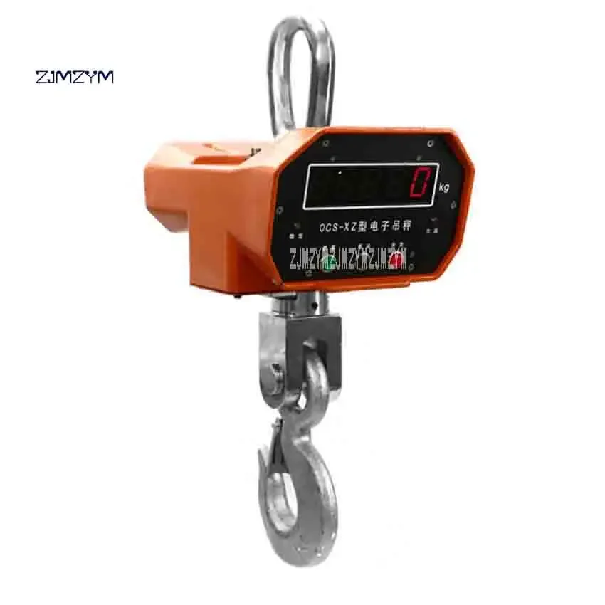 

ZJMZYM Electronic Crane Scale OCS-XZ 10T A-type Aluminum Shell LED Digital Hanging Scale 10T/5KG Industrial Hook Scale Hot Sale