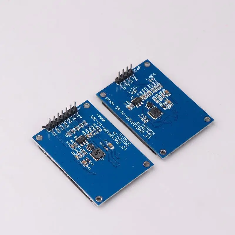1,5-дюймовый 1,5-дюймовый 128x128 OLED-экранный модуль дисплея 4PIN 7PIN SH1107 драйвер IIC 4 контакта белый для Raspberry Pi для STM32