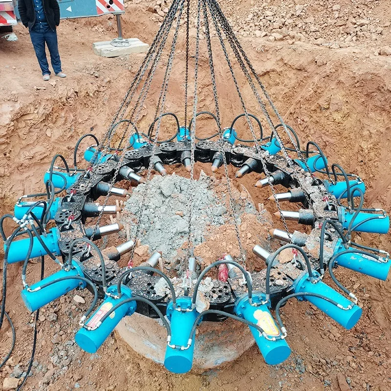 Square Pile Hydraulic Breaker 250-650mm Pile Head Cutter For Precast Concrete Pile Works