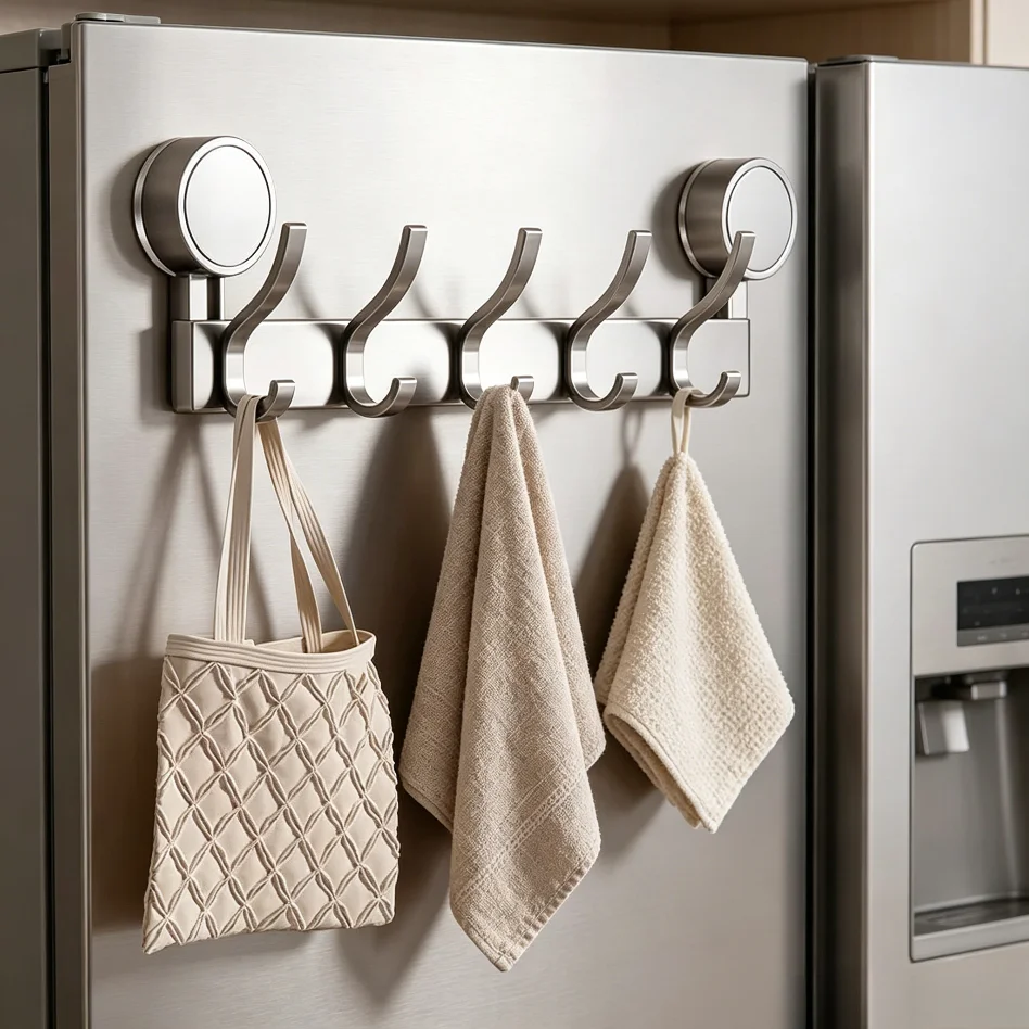 Multifunctional Suction Cup Hooks, No Drill Heavy Duty Wall Hanger for Kitchen Bathroom