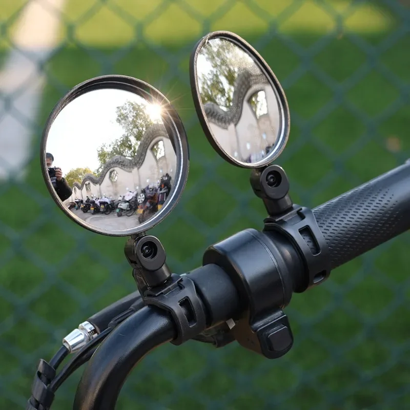 1/2PCS Adjustable Rotate Bicycle Auxiliary Rearview Mirror Handlebar Mount Wide-Angle Convex Mirror Cycling Rear View Mirrors