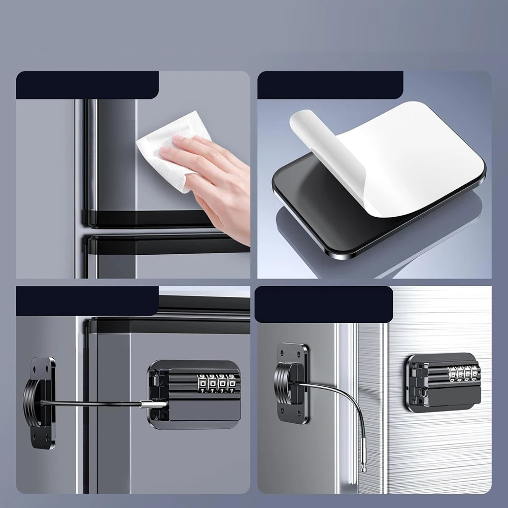 Refrigerator Combination Lock With ChangeablePassword For Drawer Safety Lock Anti-theft Lock Buckle Door Hardware