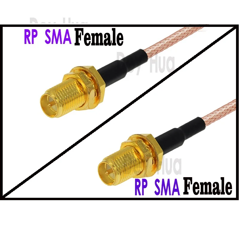 Kabel połączeniowy RP-SMA żeński na RP-SMA męski / męski na męski / żeński na żeński, przedłużacz antenowy, kabel koncentryczny RG316 RG17 — zdjęcie produktu 3