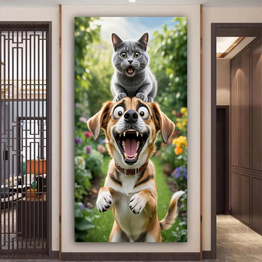 

Cat and Dog Diy Diamond Art Painting Kits New Collection Animal Leopard Lion Eagle Large Size Full Mosaic Embroidery Picture