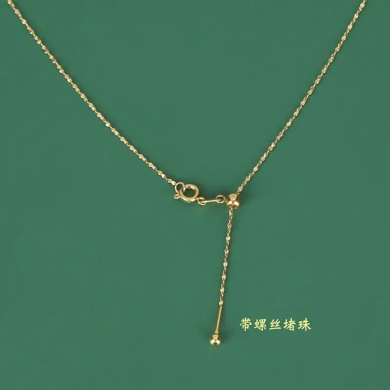 

Регулируемая булавка с резьбой, цепочка со звездой, ожерелье с винтовым замком, позолоченные ювелирные изделия на ключицу, повседневный минималистичный подарок для нее